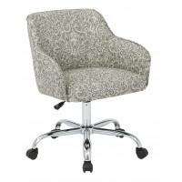 OSP Home Furnishings BRL26-VR6 Bristol Task Chair with Veranda Pewter Fabric